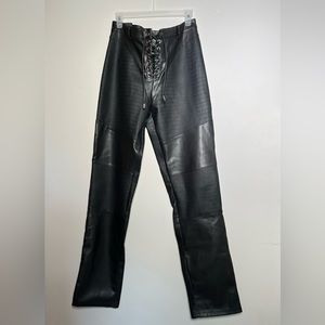 Maniére De Voir Faux Leather Trousers